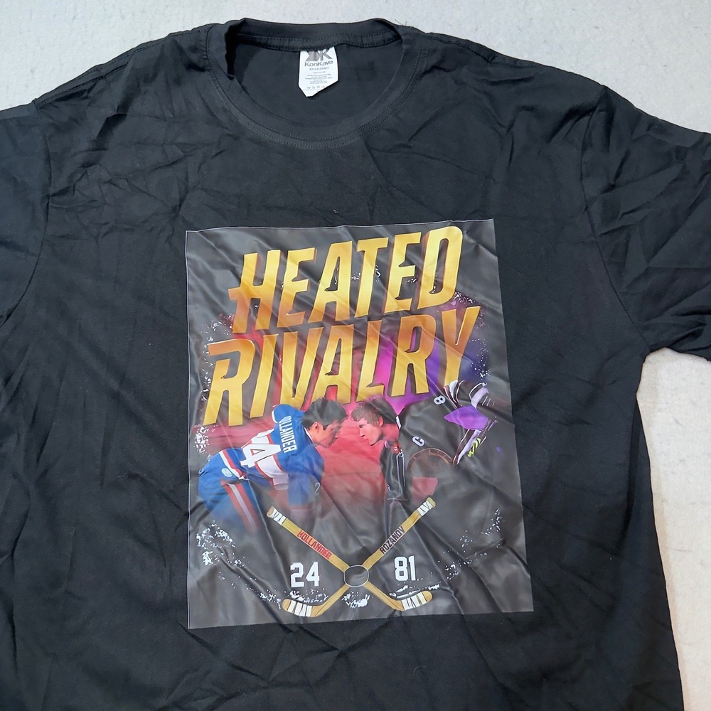 KonKave Heated Rivalry T-Shirt Mens XL Black Good Hockey Rachel Reid Graphic Tee